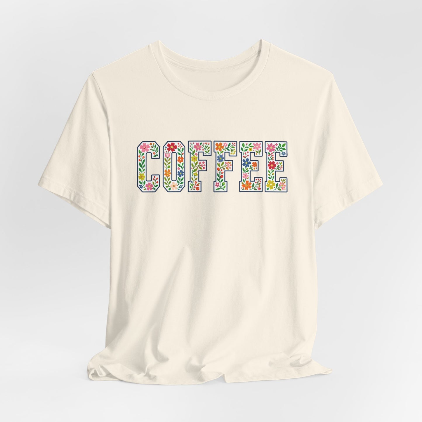 Floral Coffee Letters T-Shirt