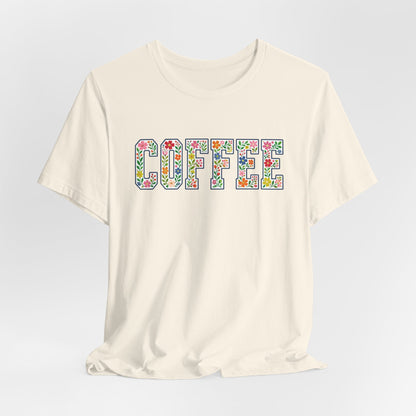 Floral Coffee Letters T-Shirt