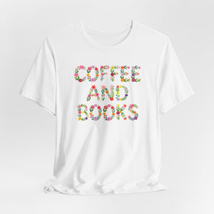 Floral Coffee and Books Super Soft T-Shirt