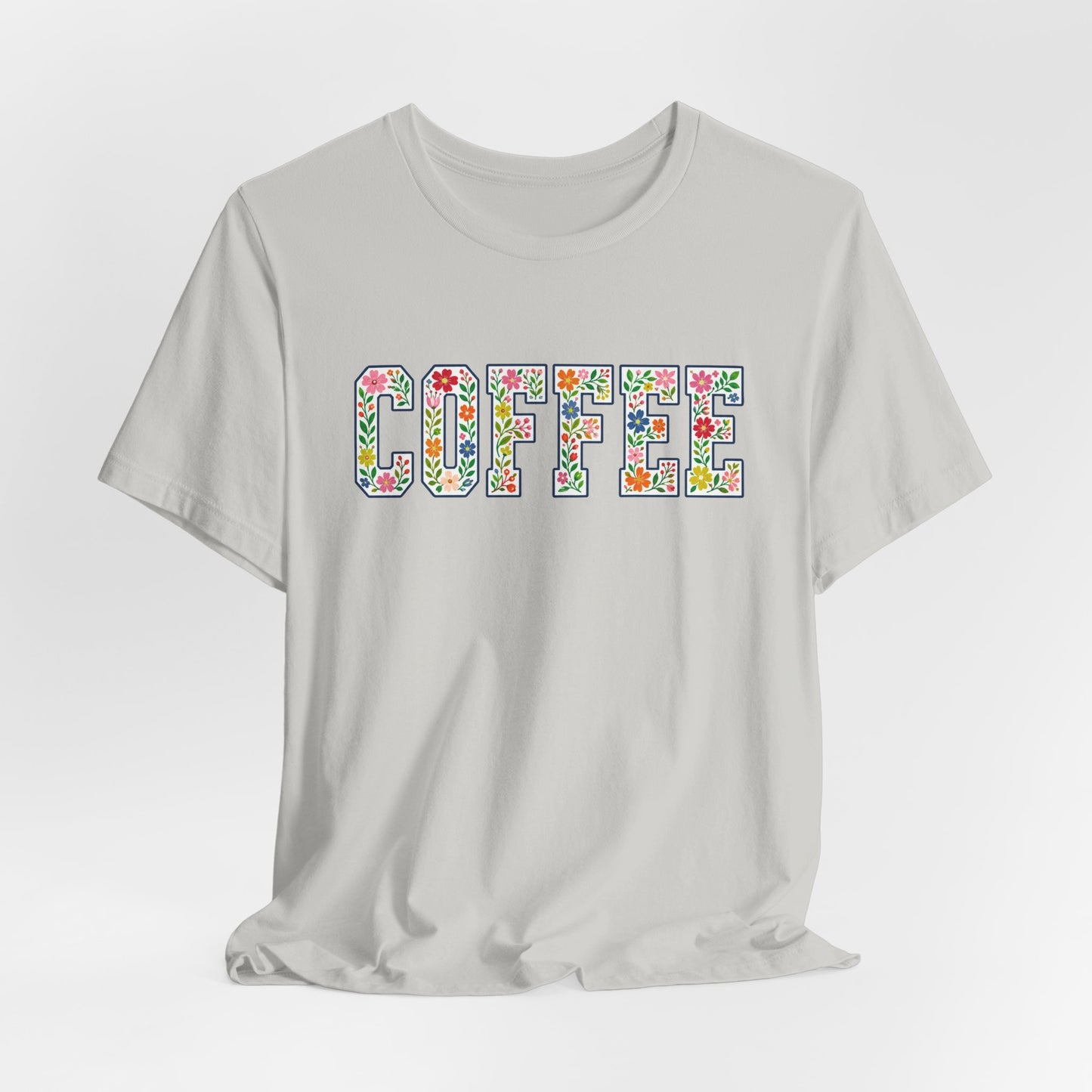 Floral Coffee Letters T-Shirt