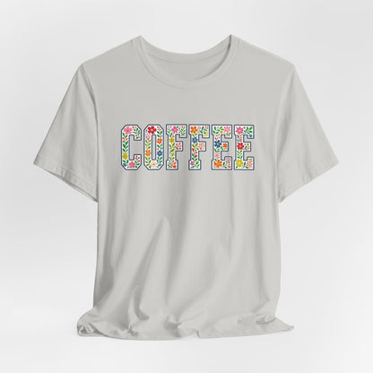 Floral Coffee Letters T-Shirt