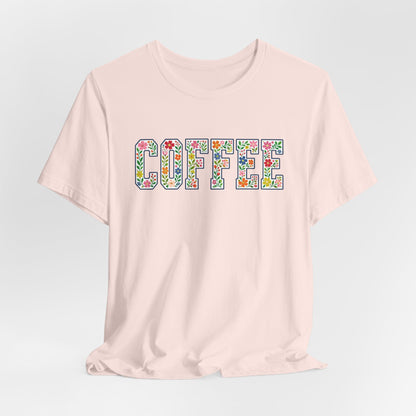 Floral Coffee Letters T-Shirt