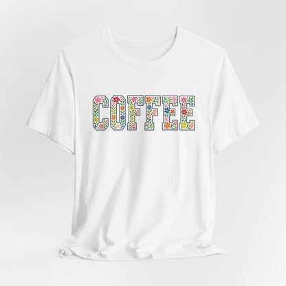 Floral Coffee Letters T-Shirt
