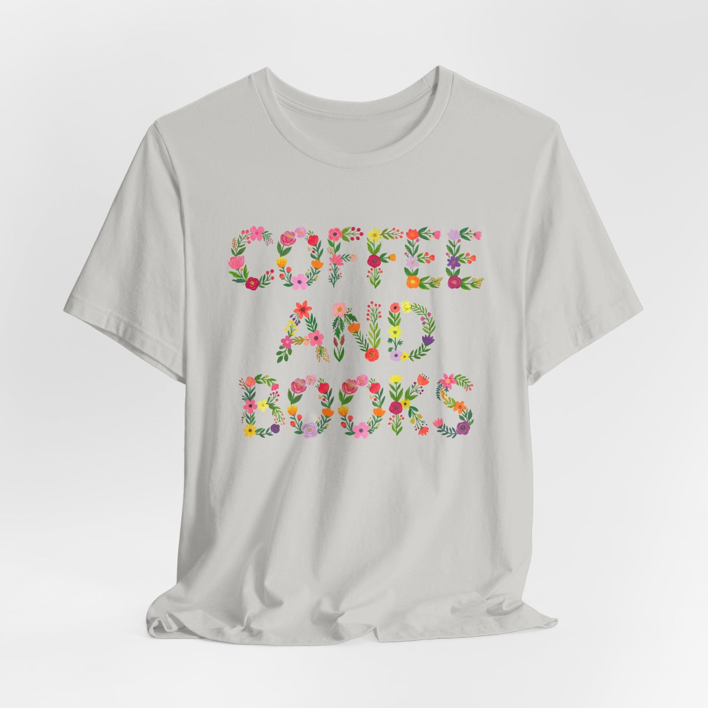 Floral Coffee and Books T-Shirt