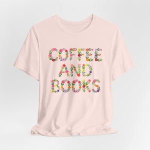 Floral Coffee and Books T-Shirt