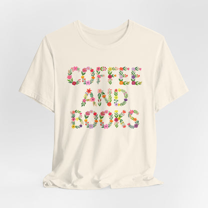 Floral Coffee and Books T-Shirt