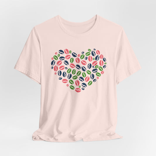 Colorful Coffee Bean Heart T-Shirt