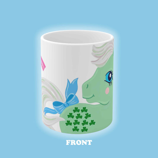 MLP G1 Minty coffee mug from Joyground front-facing on blue background